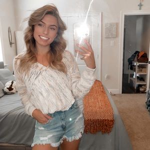 Pastel Wrap-Around Knit Sweater